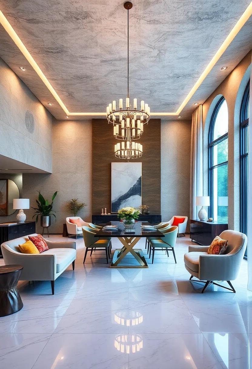 Envelop Your Space in Statement Lighting: Choose ‌a grand chandelier or a series of pendant lights that serve ⁢as artistic focal points overhead