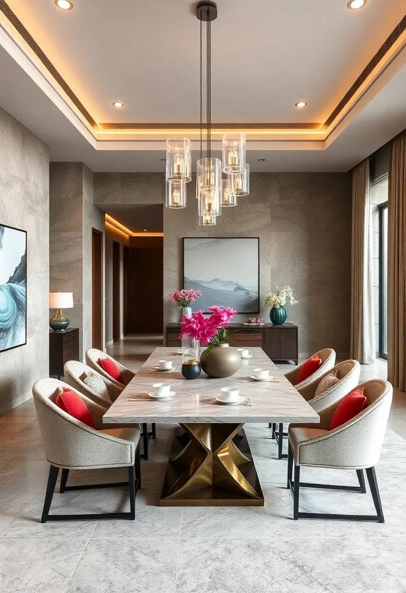 Invest in a Showstopping Dining Table: Select a table with unique ‍materials, shapes, or finishes that​ can withstand ⁣the test of time and trends