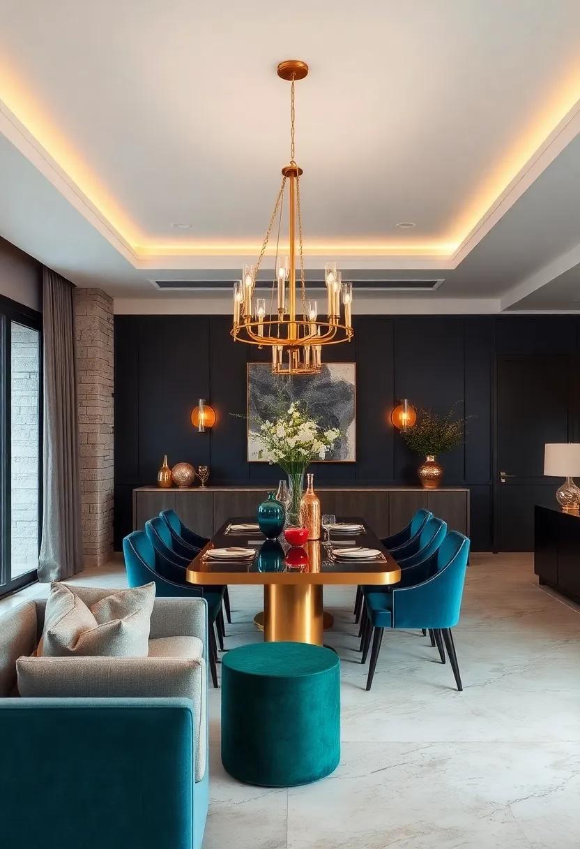 Use a Harmonious ​Color Palette: Opt‍ for deep, sophisticated hues ⁣like navy, emerald, or burgundy paired with metallic accents ⁢to​ create an elegant ambiance