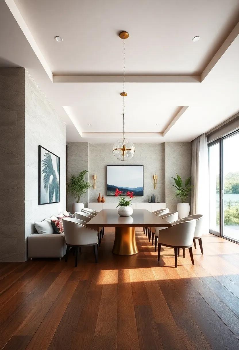 Emphasize Flooring Excellence: Choose high-quality hardwood, natural⁣ stone, or chic tiles that ‍elevate ‌the dining room's overall ambiance