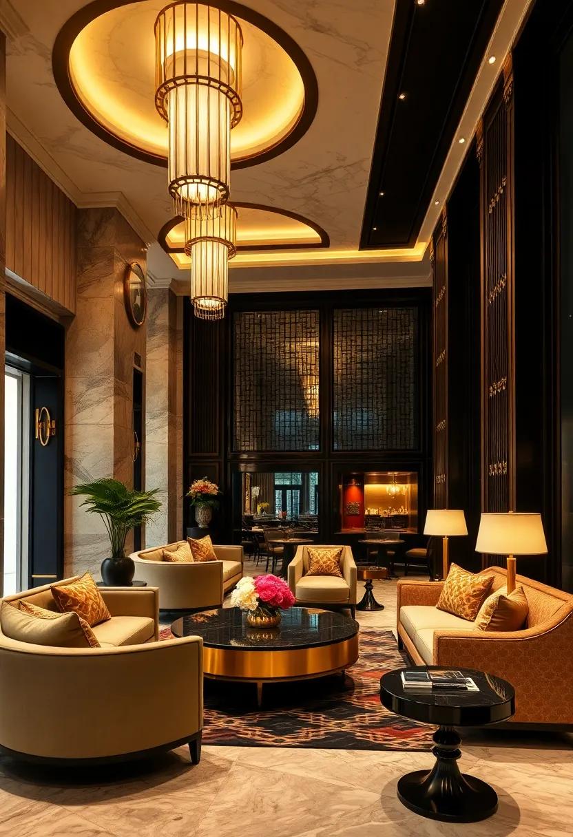 The Grand Palace Hotel,Bangkok - Opulent golden fixtures and dark wood accents create⁤ an astounding‌ atmosphere steeped in‍ Thai culture and Art Deco influence