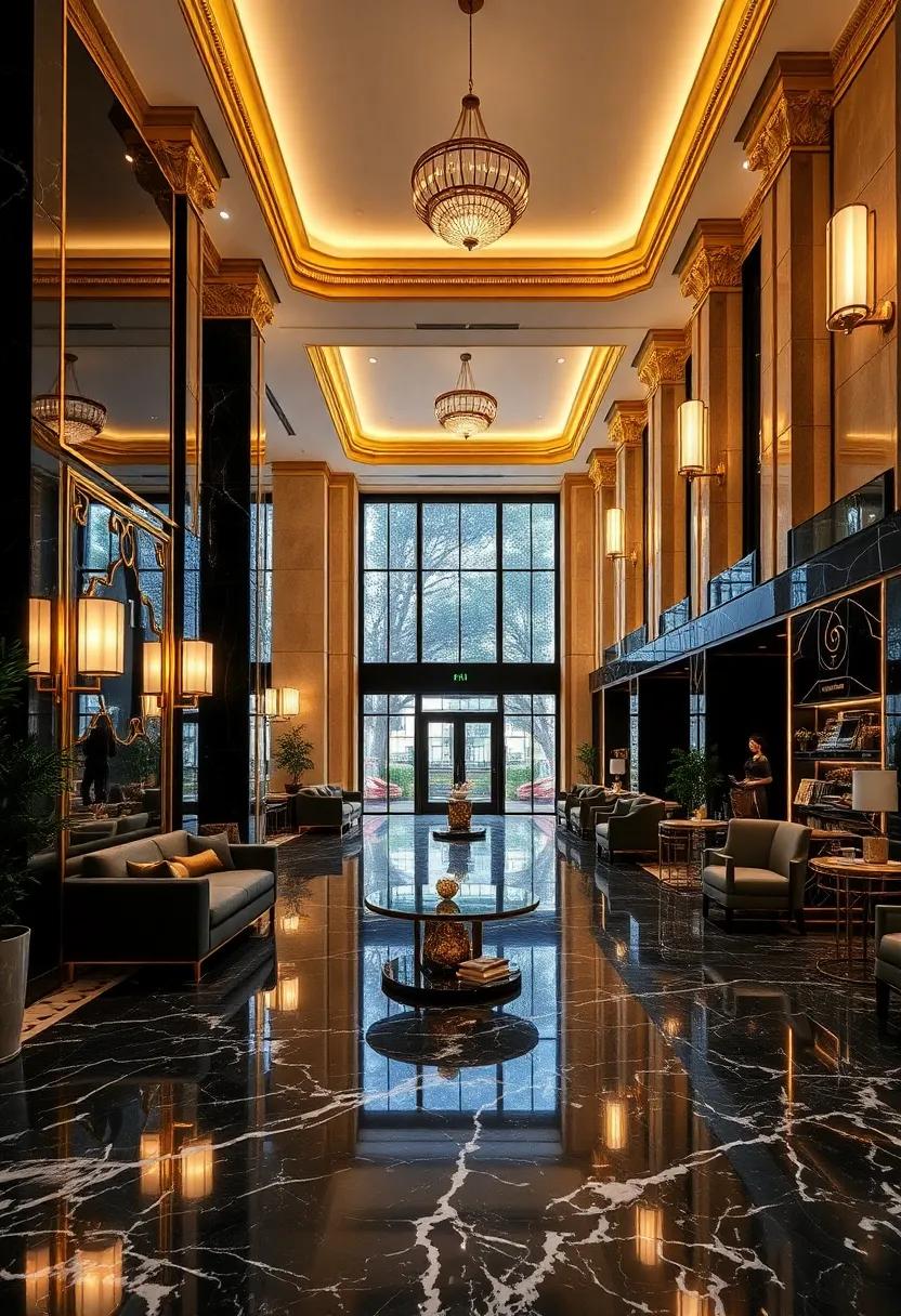 The ⁤Savoy Hotel, London - luxurious black⁢ marble floors paired with gold detailing throughout the​ lobby set an impressive tone in one of the world’s most famous hotels