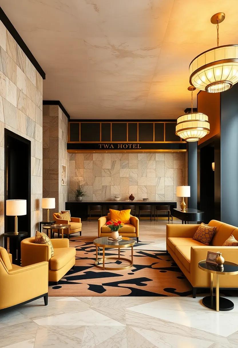 The TWA​ Hotel, New York - With its restored mid-century⁢ modern interiors splashed⁤ in bold black and gold, this hotel pays homage to the elegance of travel's golden age