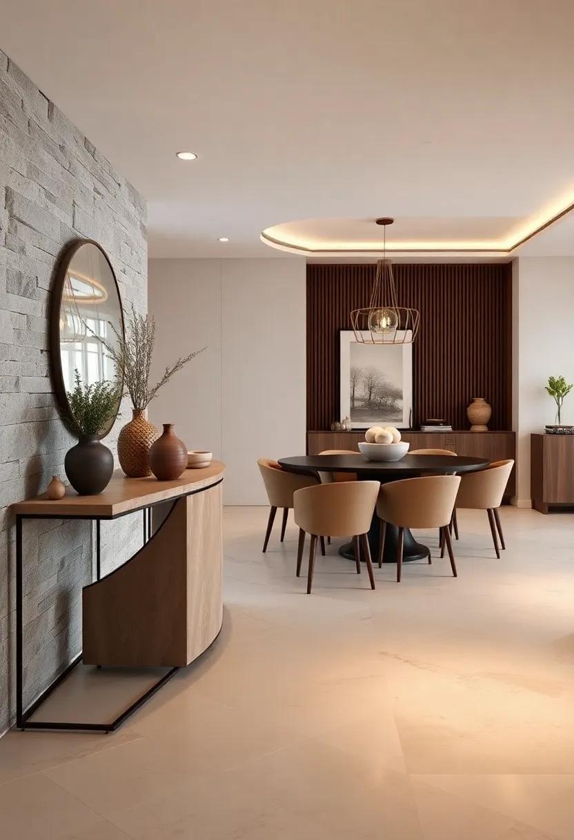 Console ⁤Tables:​ Integrate an ⁣elegant console table near the dining‌ area for displaying décor ‍or‍ for use​ as a buffet‌ during gatherings, ⁢enhancing ⁢functionality and ‌style