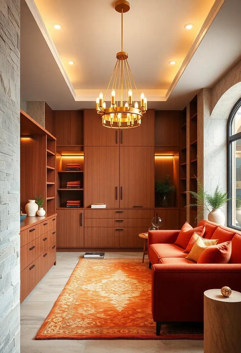 Statement Light Fixtures: Install a striking ‌chandelier ⁤or pendant light in gold tones to illuminate your space‍ and serve ⁢as a stunning focal point