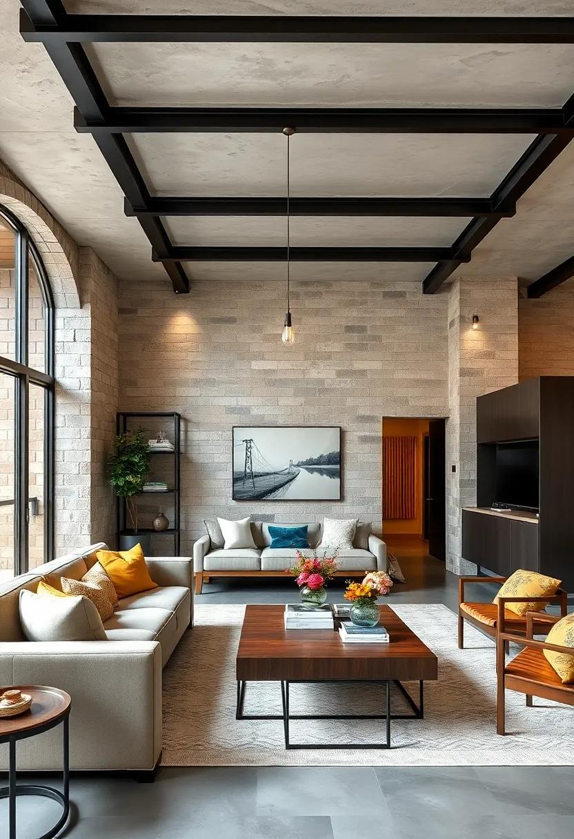 Embrace‌ Industrial Chic with Exposed Metal⁤ Beams