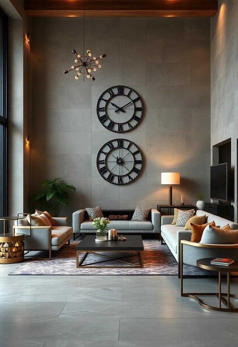 Add a Metal Clock for Timeless Elegance