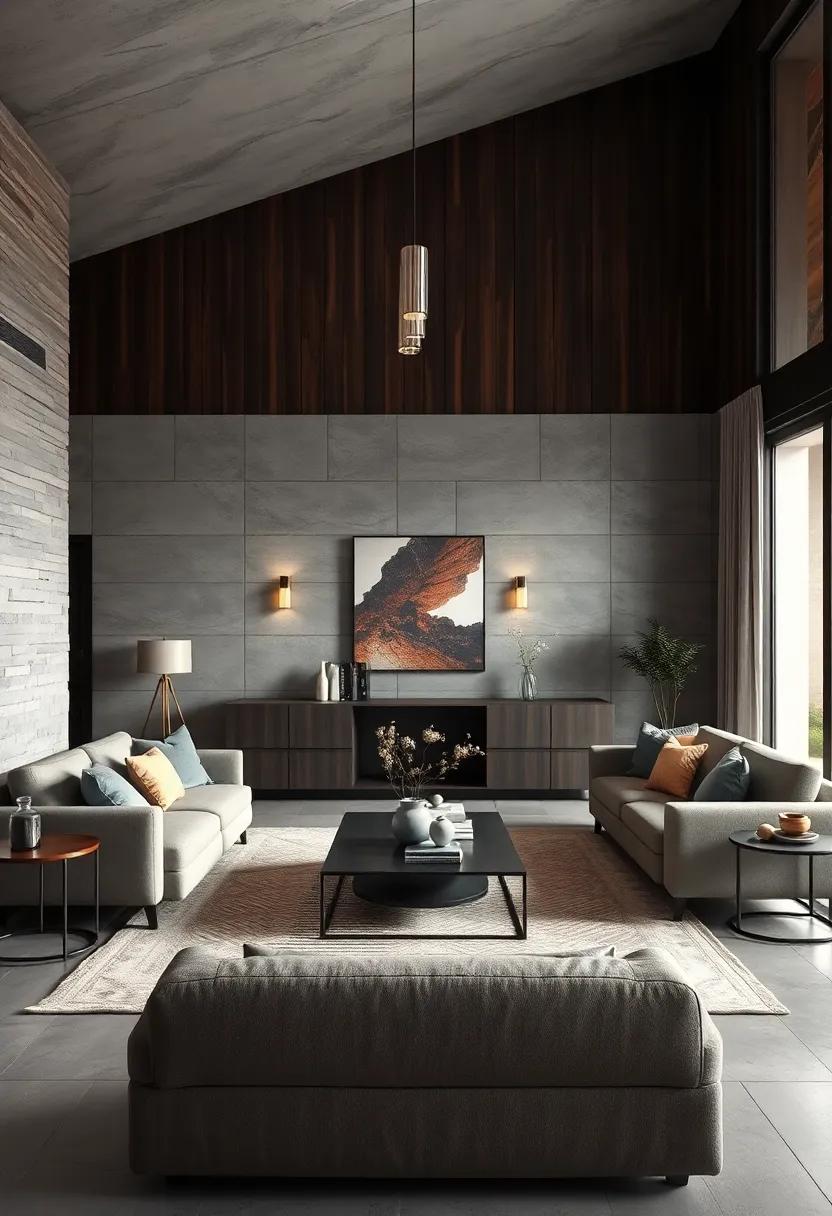 Create Contrast‌ with ‍Metal Accents Against⁢ Darker Woods