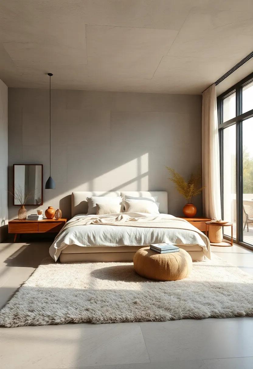 Natural Elements:⁤ Integrate⁢ a wool or cotton ‌plush ⁢rug ⁢that brings organic‌ warmth and comfort, harmonizing with nature-inspired decor elements