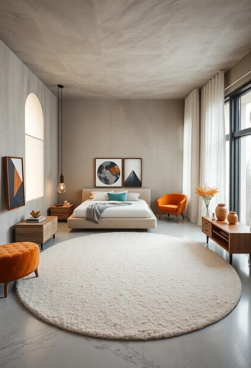 Play⁢ with Shapes: Don’t⁢ shy away from unconventional shapes like round or‌ irregular rugs to introduce an unexpected‌ twist in your ​design scheme