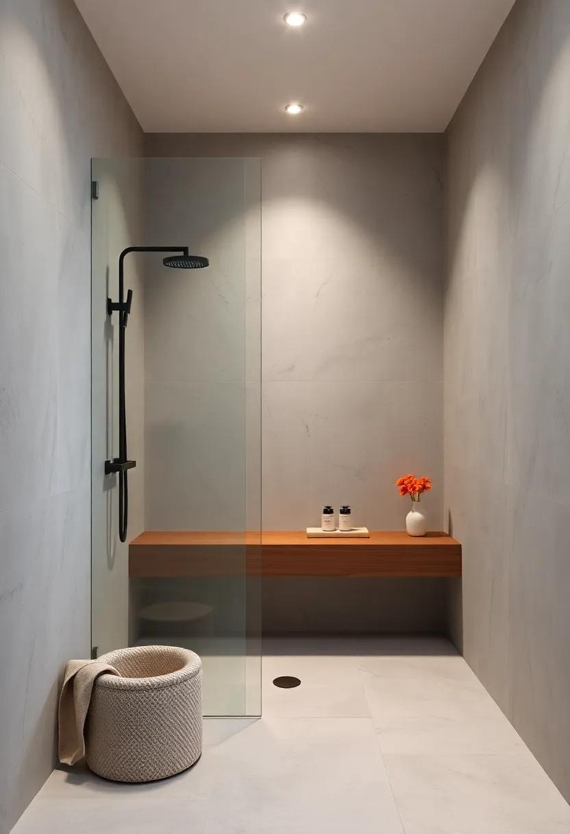 Artful Placement of Essential Shower Accessories