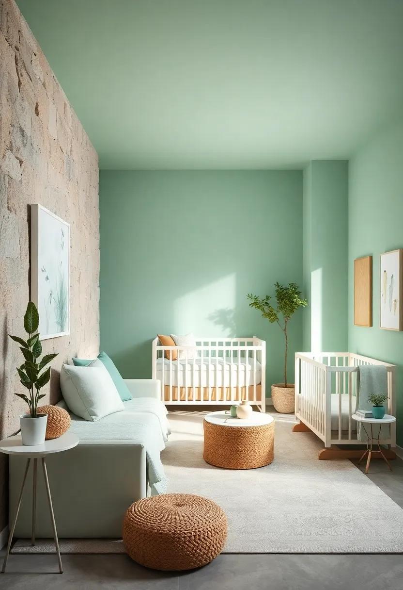 Combining⁣ Mint‌ green with Neutral Tones for a Balanced Nursery Design
