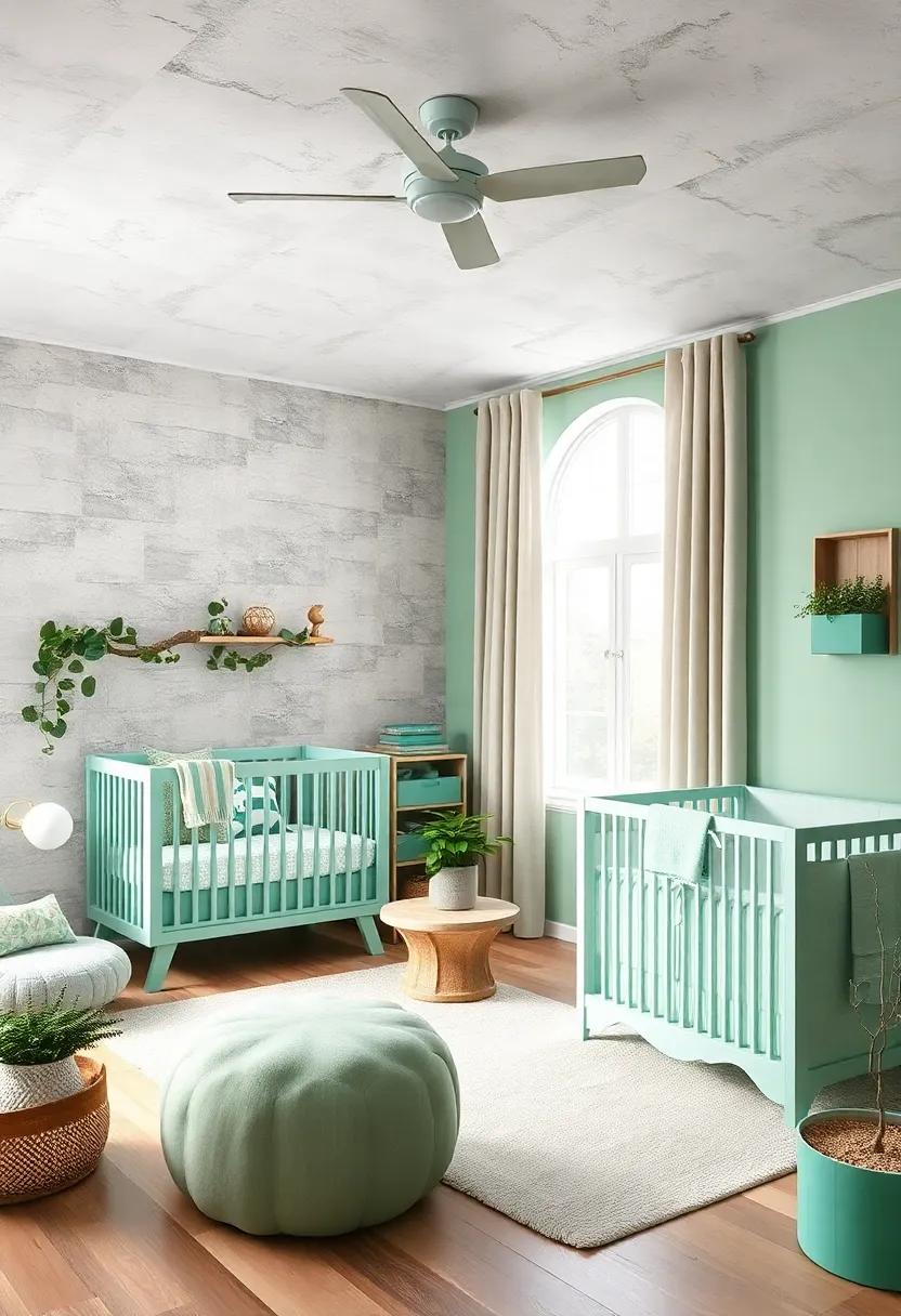 Connecting the Outdoors with‌ Mint ⁤Green Elements in Your Baby's Room