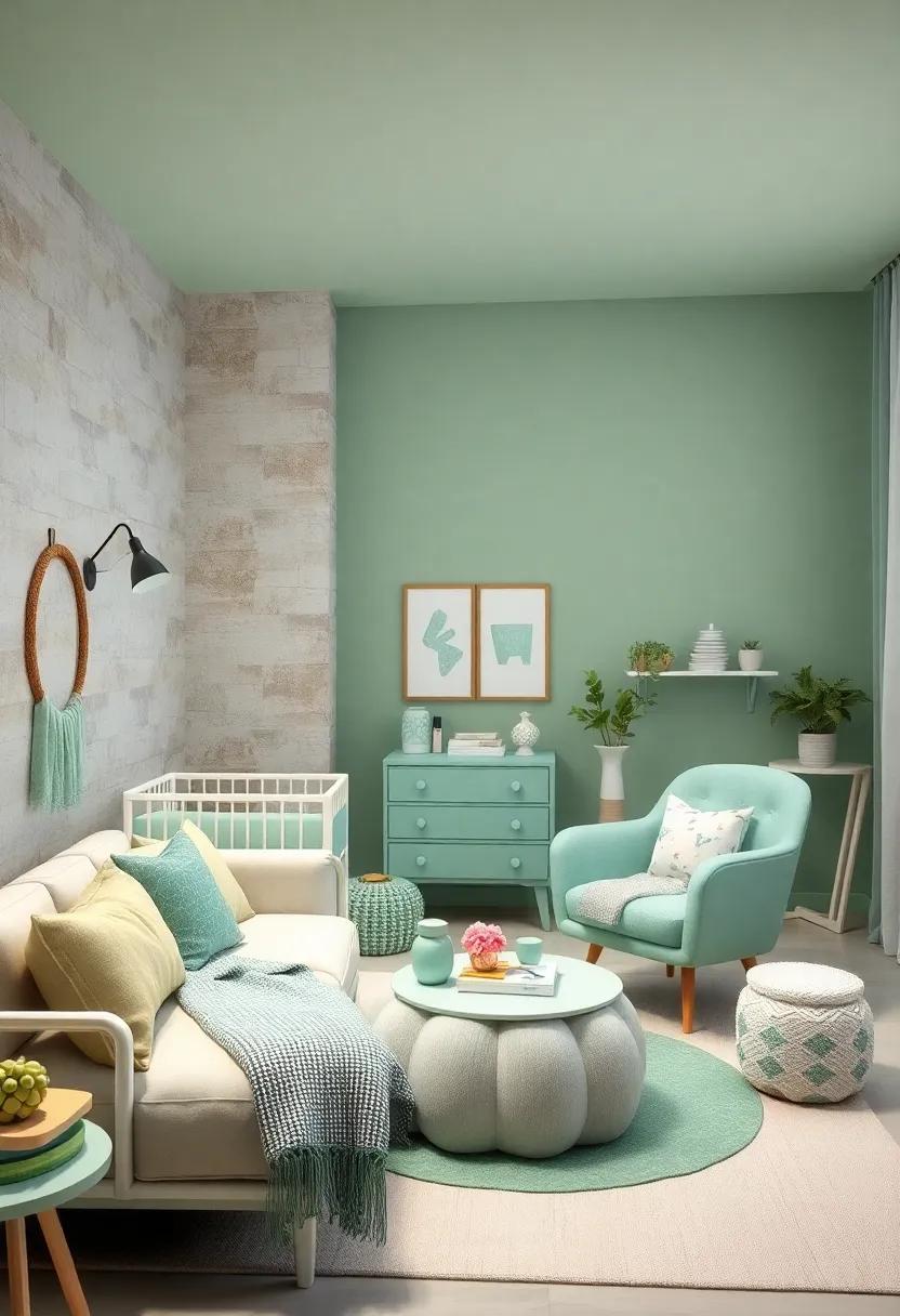 Creating a Focal Point with Mint green Nursery Accessories