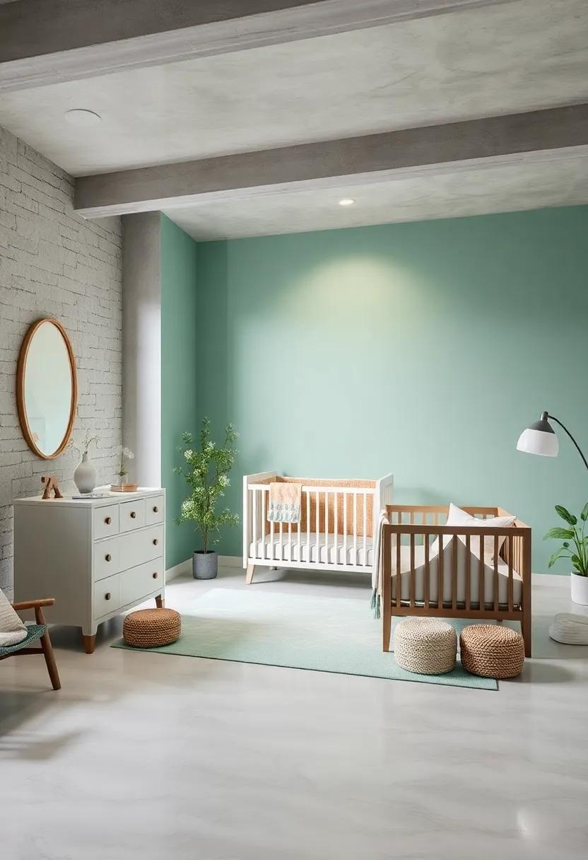 Lighting Solutions for a Tranquil Mint Green Nursery Ambiance