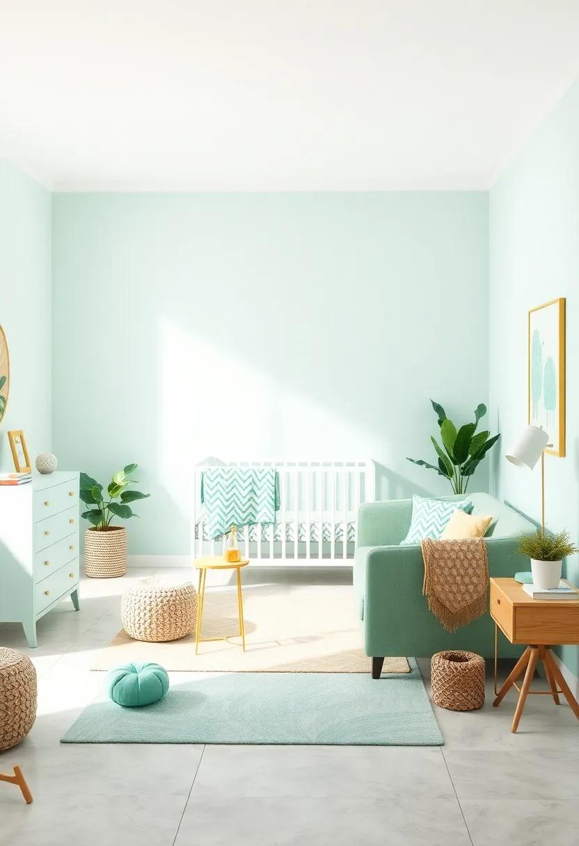 Playful Patterns and Prints That Harmonize with Mint ​Green