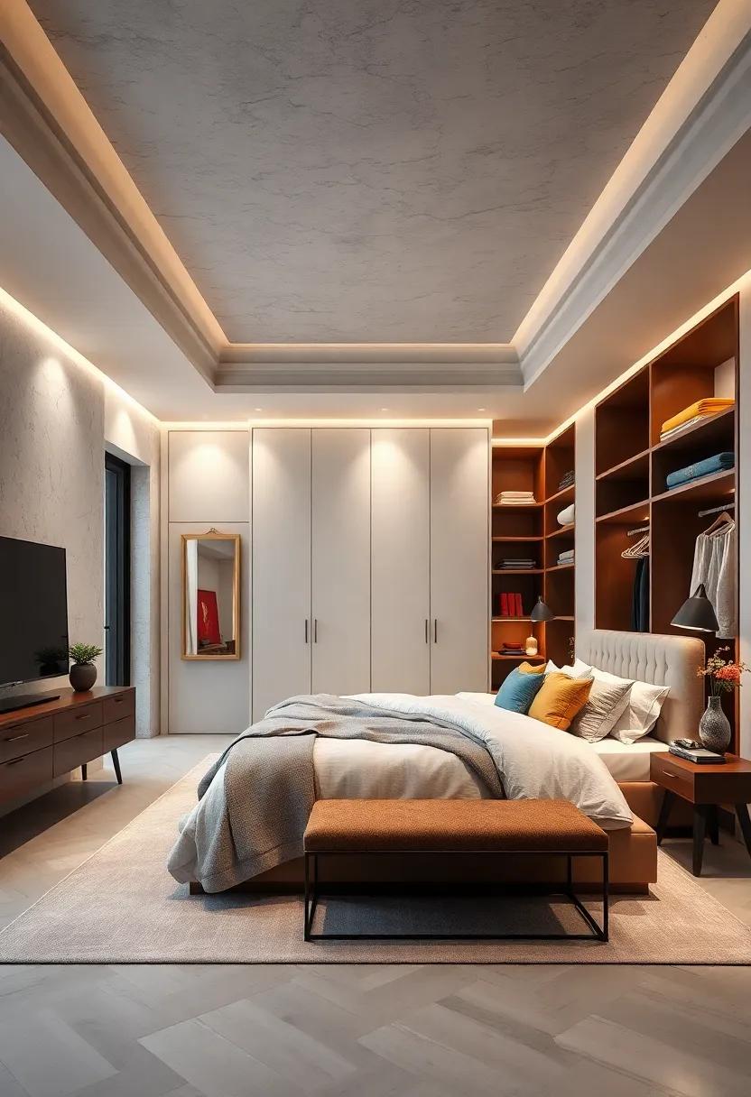 Ceiling Design: Elevate⁣ the sophistication with unique ⁣ceiling‌ treatments like coffered ceilings or‌ crown molding that‍ tie together ⁤the room’s​ aesthetics