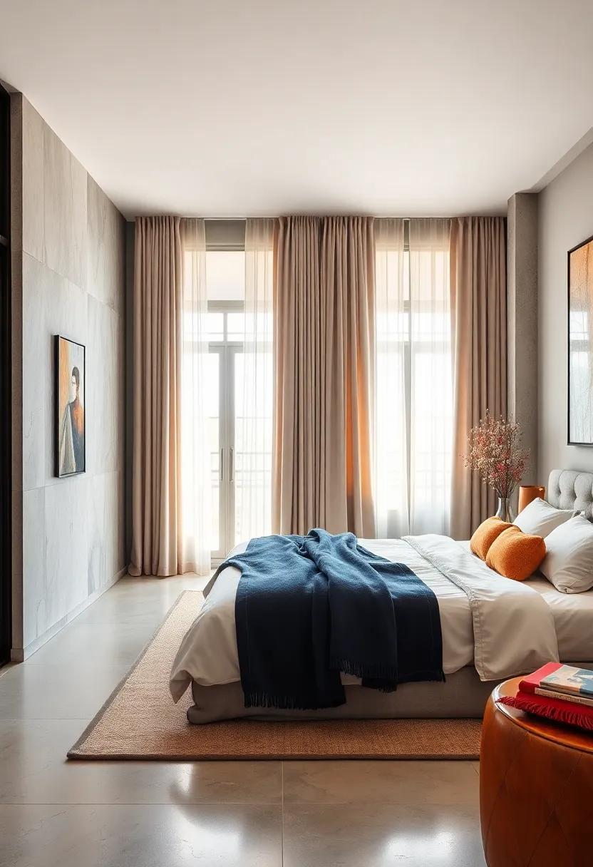 Elegant Drapery: dress windows with ‍luxurious drapes or blinds​ that match your⁤ closet style,tying​ the whole room ⁤together ‍seamlessly
