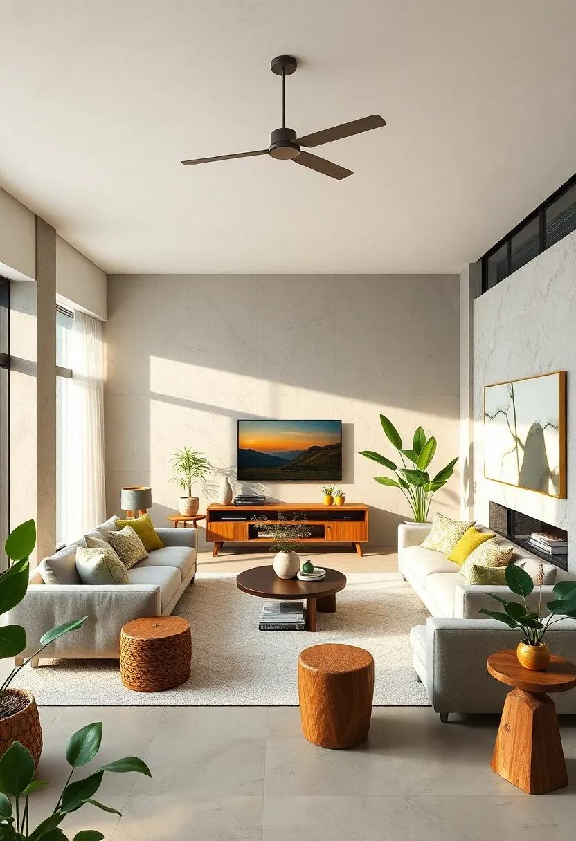 Go for Biophilic Design: Incorporate natural elements and organic shapes to create a connection with nature, fostering a calming environment