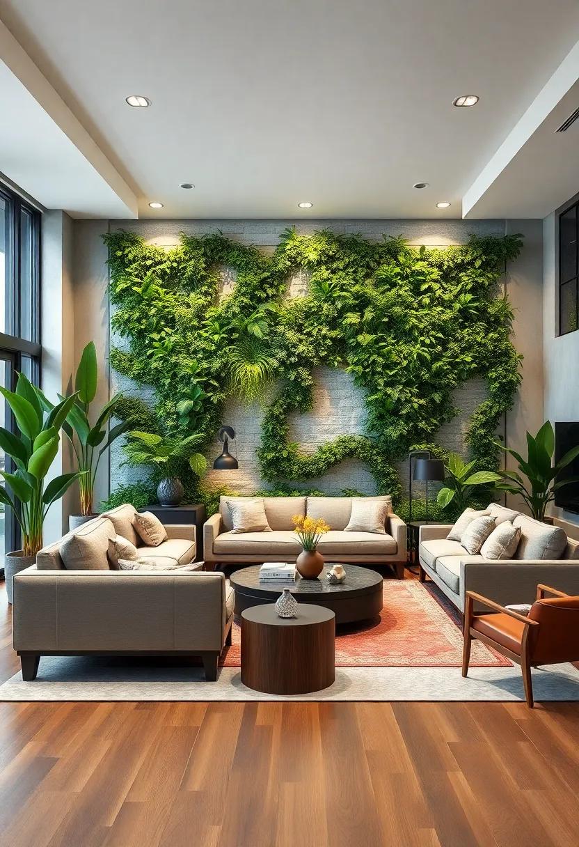 Include a Green Wall: Elevate your aesthetic with a living wall of plants that serves as both art and an air-quality booster