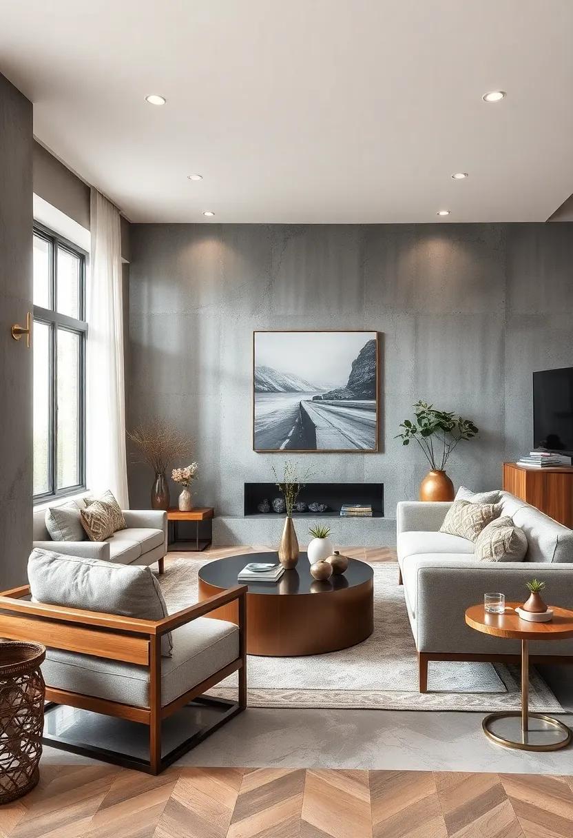 Combine Metallic Gray Paint with natural Wood Elements for a Balanced, Luxe Look