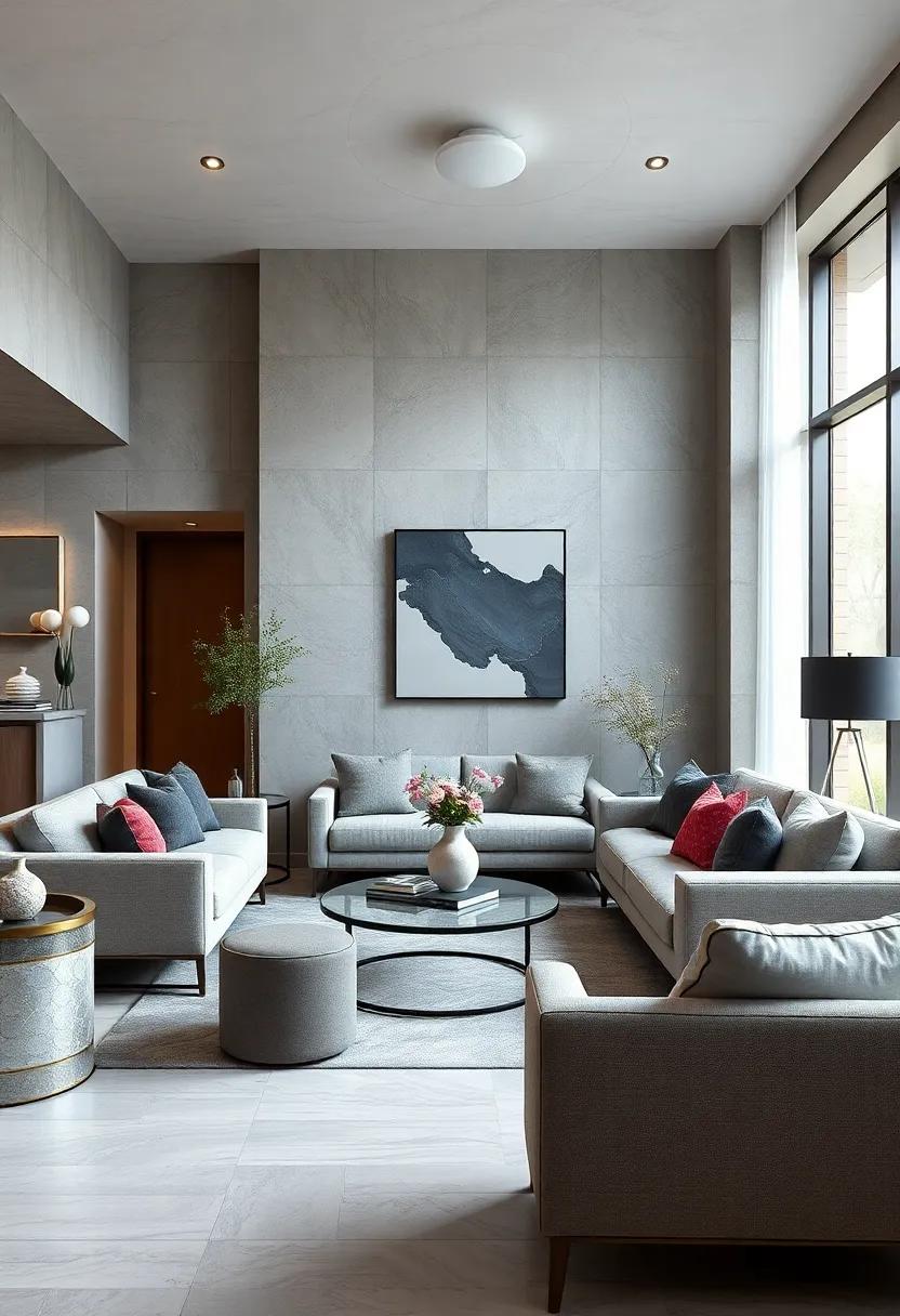 Celebrate the ⁢Fusion of Comfort and Glamour ‌by Hosting Gatherings in Spaces Crafted⁤ with Gray and silver Elements