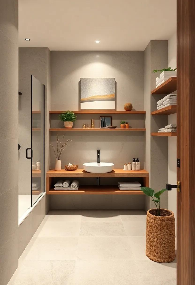Built-in Shelving: ‌Maximize space ⁢with‌ minimalist, floating shelves that display curated essentials and décor items