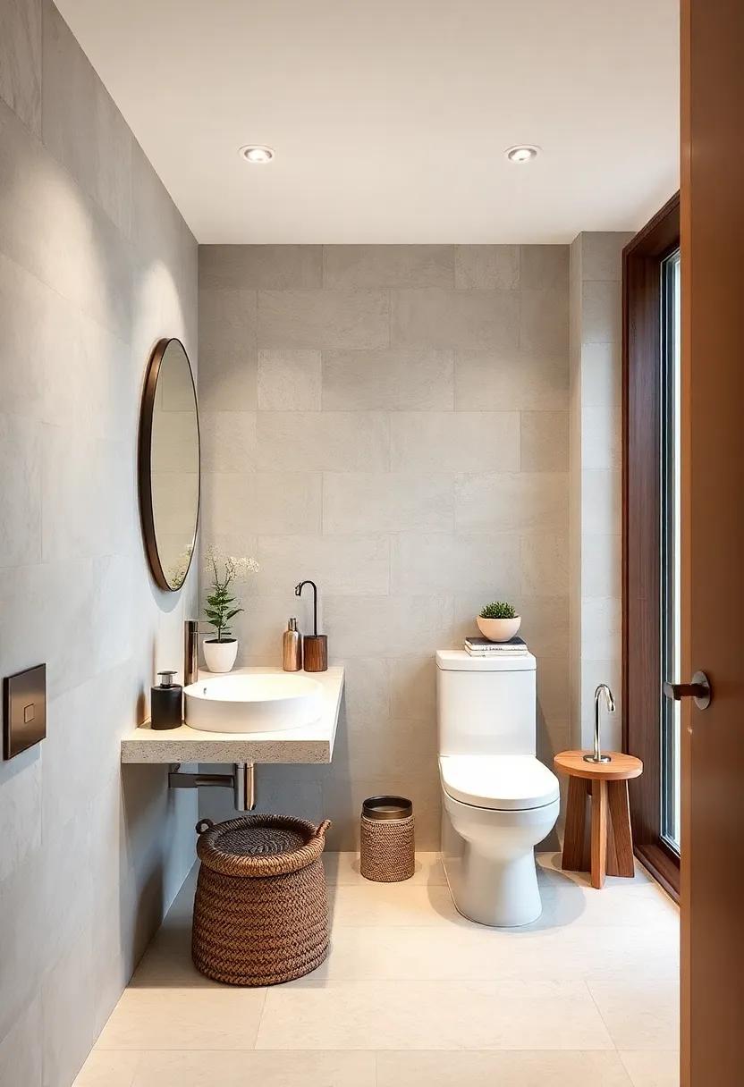 Powder Room Palette: Use an all-neutral palette in your powder room⁤ to create an ​inviting space for guests