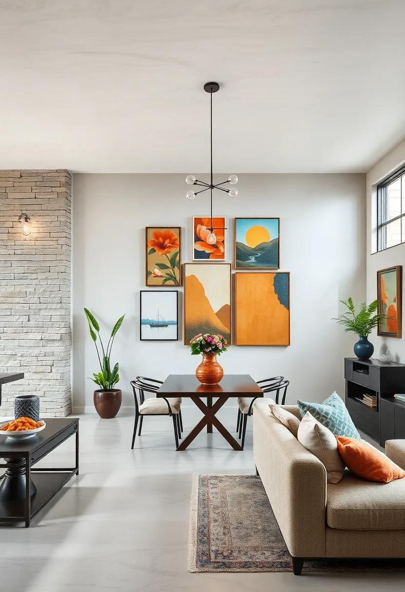 Artful ⁤Ambiance: Showcase your love for art by integrating a gallery⁣ wall into your ‍dining space, ‍turning your meals into‌ a visual‌ feast‌ for the ​eyes