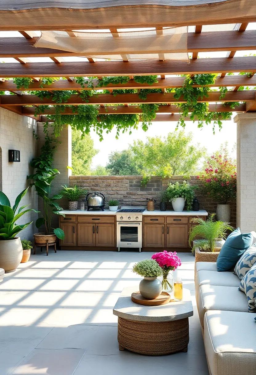 Botanic Beauty: Surround a pergola with ⁣edible plants and​ shrubs, transforming your kitchen into ⁢a​ delightful, fragrant herb⁣ garden
