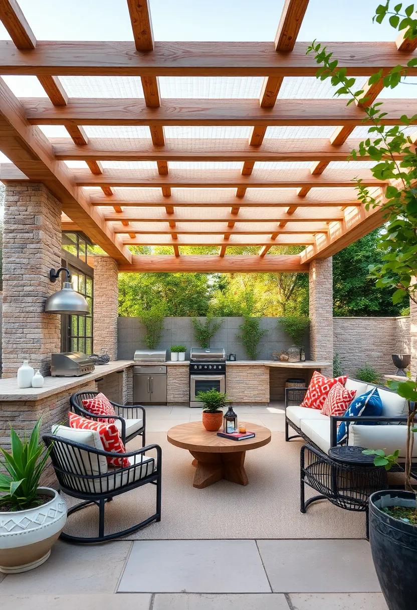 Integration⁢ with Nature: build​ a pergola that seamlessly blends into ⁤the landscape by using natural ‌materials, enhancing the beauty‌ of the surrounding flora