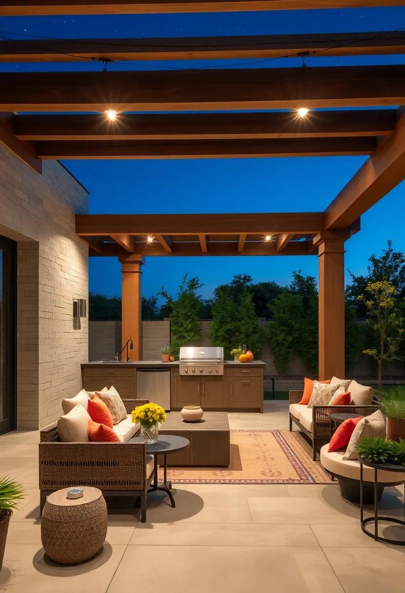 Stargazing Spot: Design a pergola‍ with​ an⁣ open-top that allows ⁢you to enjoy⁢ stargazing⁤ while sitting⁣ around the outdoor kitchen