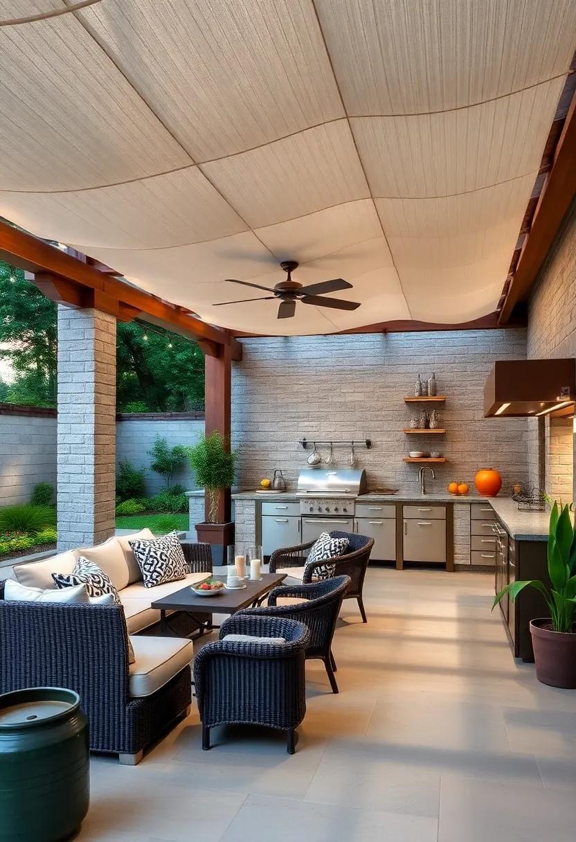 Versatile ⁤Space: Add movable furniture and a multi-functional pergola ⁣that can‍ adapt from cooking during the ⁢day‌ to⁣ socializing at ​night