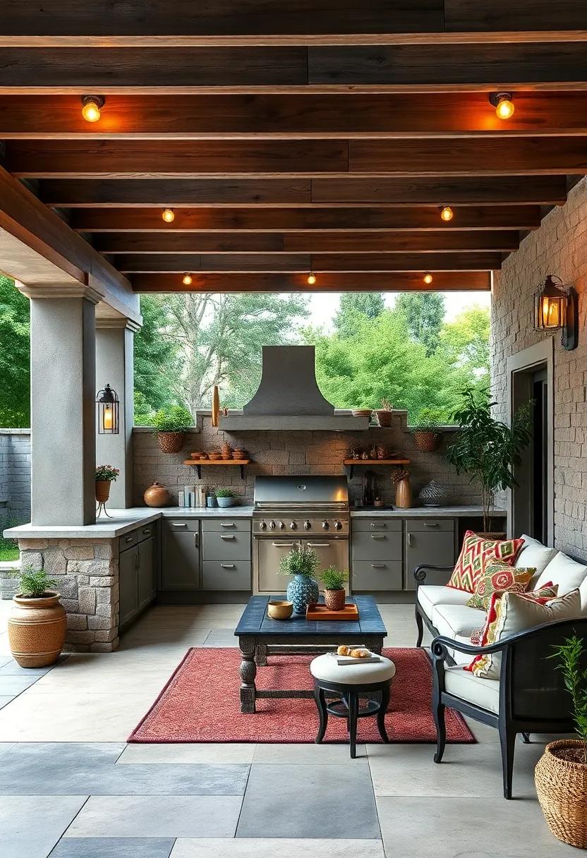Vintage​ Vibes: ⁤incorporate vintage elements⁤ like stained glass ‍or⁢ wrought iron⁣ into your pergola structure ⁣for a ‌unique, atmospheric ⁤outdoor kitchen