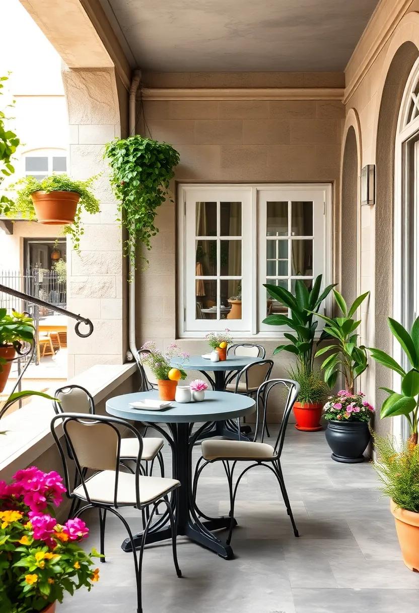 Chic Bistro Aesthetic: ​Set up‍ a Parisian-inspired bistro with small round tables, metal chairs, and plenty of potted flowers for a casual ⁢yet stylish dining experience