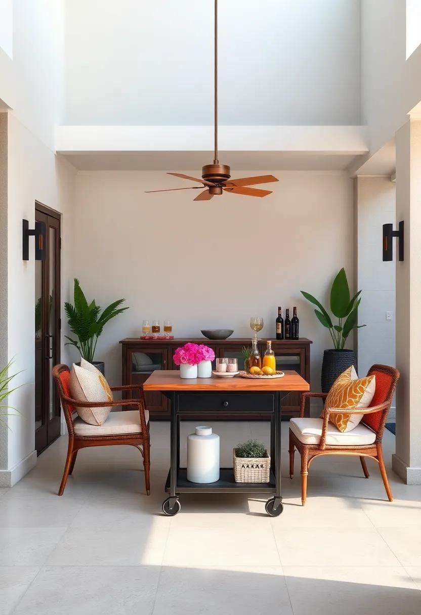 Multi-Purpose Serving Bar: Add⁢ a stylish outdoor bar cart to ‍serve drinks and ‌snacks,‌ providing both⁢ functionality and a touch of⁣ flair to ⁤your dining space