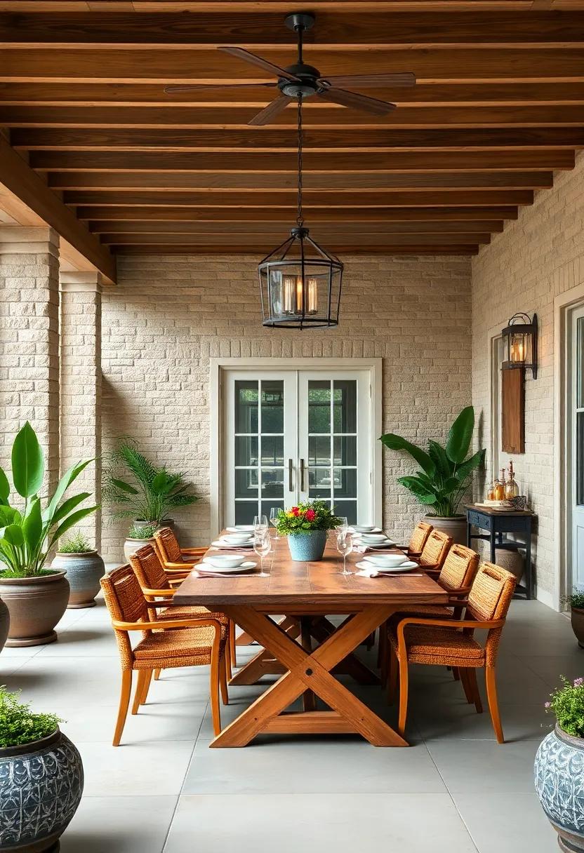 rustic Farmhouse​ Table: Embrace‌ the⁢ warmth ⁤of hardwood ⁣with a handcrafted farmhouse table, inviting ⁣friends and‌ family for memorable meals ⁢under⁤ the⁤ stars