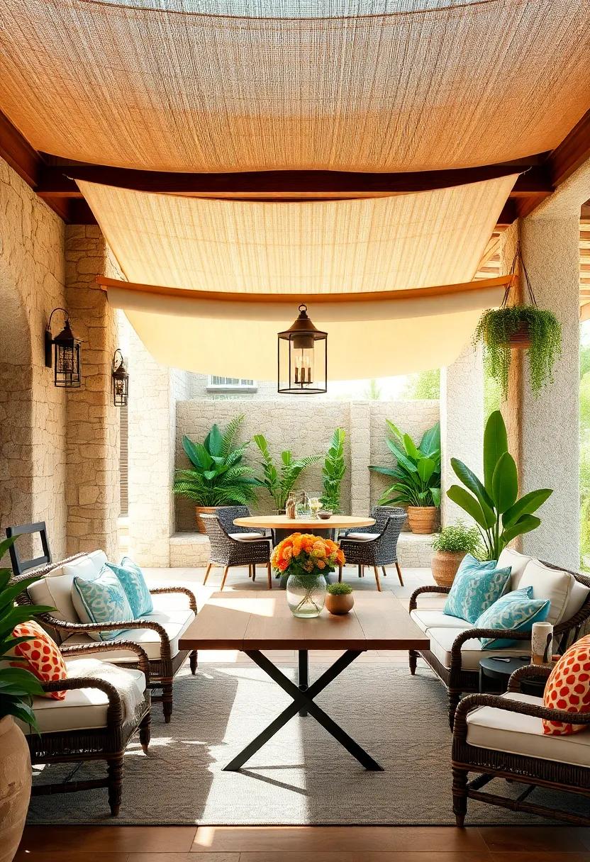 Shade with Style: Use decorative canopies or ⁢beach-style ‌awnings to provide ⁢shade, making dining comfortable regardless of ‌the day's heat