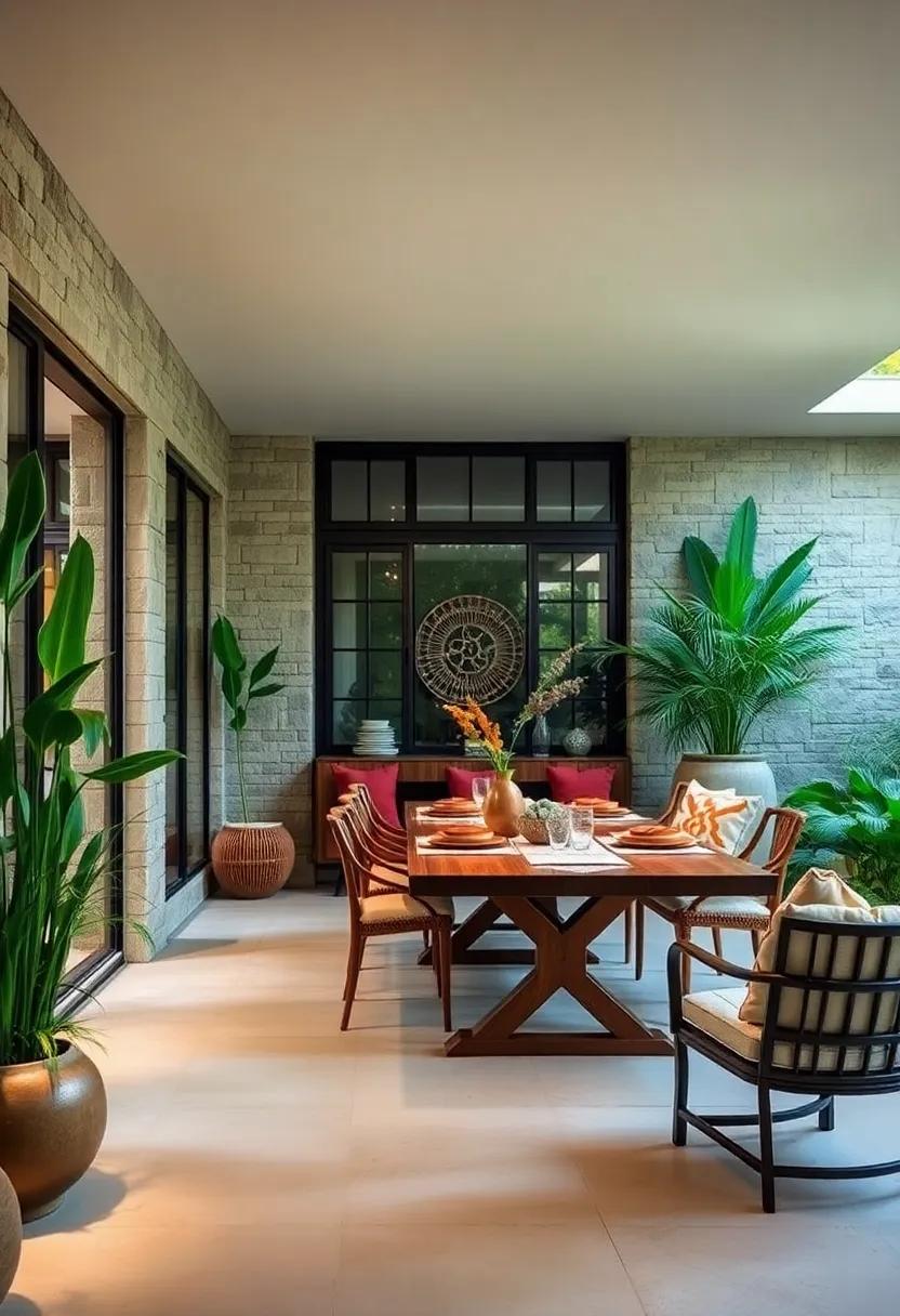 Zen Garden Dining: Incorporate ‌elements of​ Zen design, such as stones, sand, and bamboo, ⁢for a calming‍ dining environment⁤ that‍ encourages mindfulness