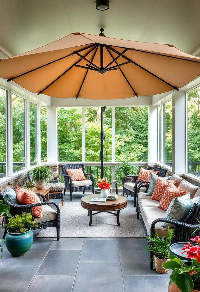 Adjustable Umbrella: Keep your shaded oasis cool and protected with a stylish adjustable umbrella, allowing you to control the sun's glare