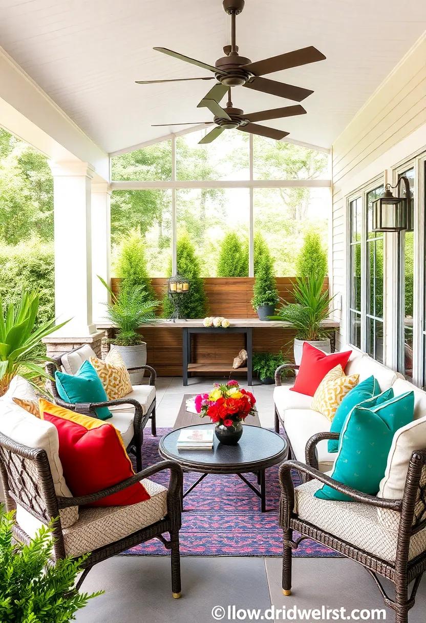 Colorful Outdoor Cushions: Brighten up your furniture with colorful outdoor cushions that reflect your personality and add pops of color