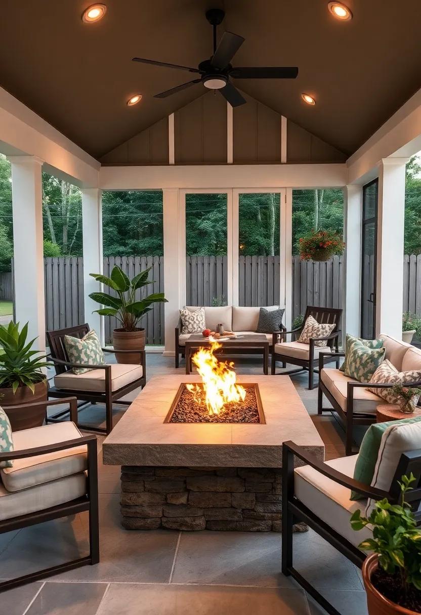 Fire Pit Table: Extend your evenings outdoors with a fire pit table that provides warmth and ambiance for late-night conversations