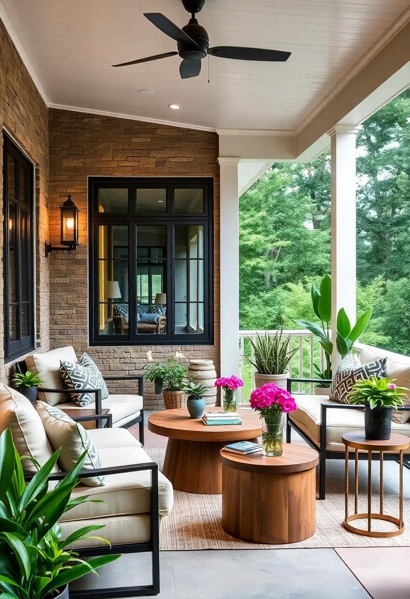 side Tables: Ensure convenience with a variety of side tables that provide perfect perches for drinks, books, and plants