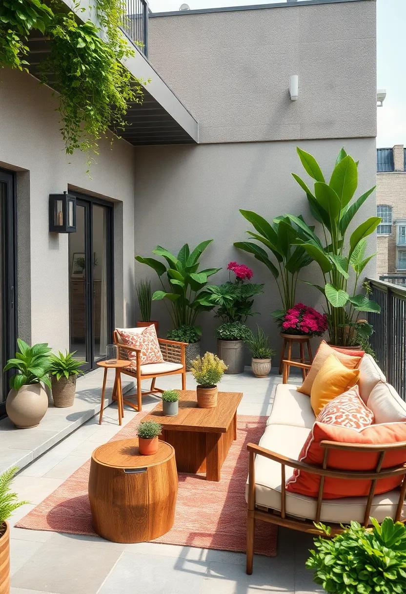 Creative Plant Arrangements Bringing Color and Life to Small Balcony Spaces