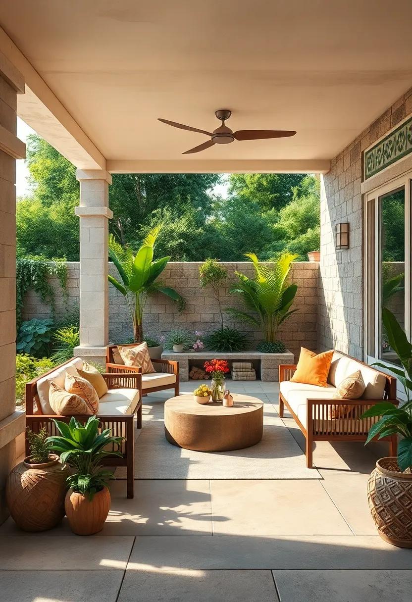 Nature-Inspired Textures Using Natural Materials to Create Warm and Inviting Patios