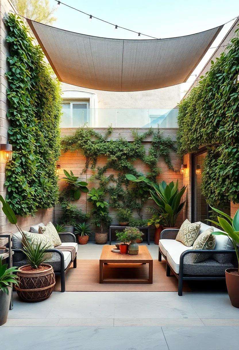 Vertical Gardens transforming Walls into Lush Green Backdrops for Patios