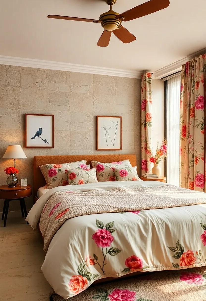 Embrace the power of layering by combining ‌floral throws, ‍cushions, and curtains for a richly textured bedroom oasis