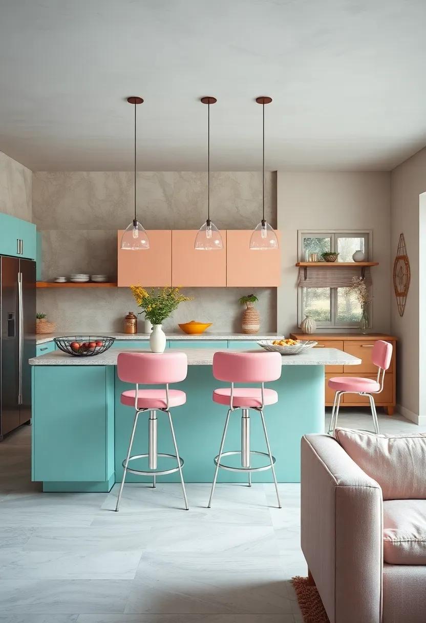 Choose pastel bar stools for your kitchen island to invite a⁤ cheerful laugh among family and friends during casual meals