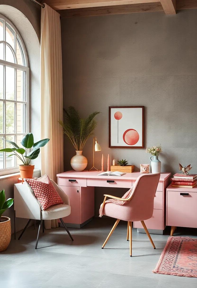 Elevate ​your home office with⁣ a pastel desk, balancing function‍ and style in a space that ​encourages creativity and productivity