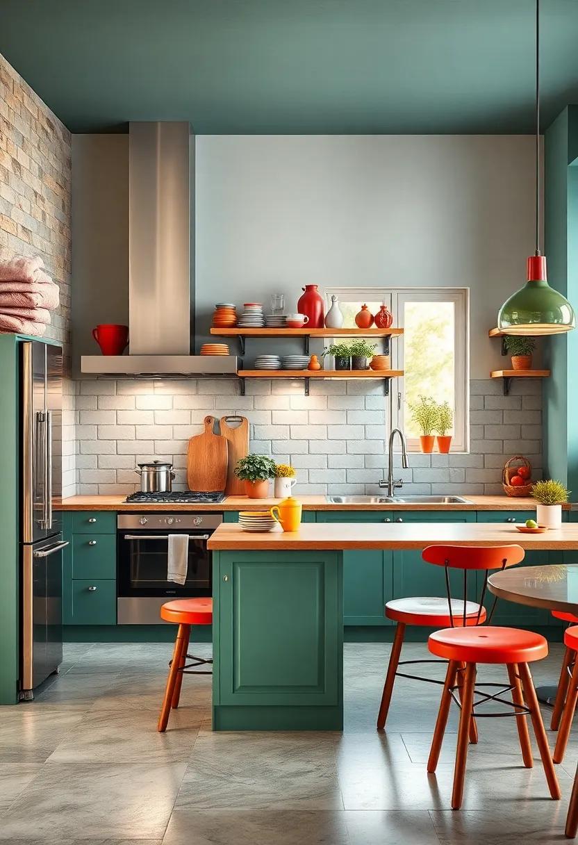 The Role of Color in Creating a Retro Kitchen atmosphere